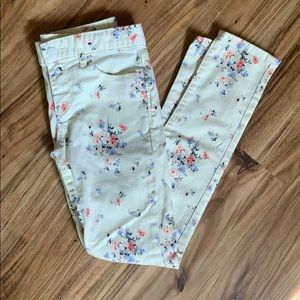 Gap Kids White Floral Jeans